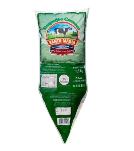 Requeijão Cremoso Premium Santa Maria Bag de 1,8Kg - 1 Unidade